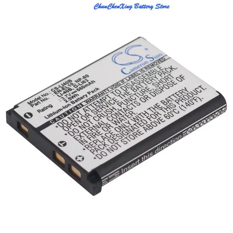 Cameron Sino 660Mah Battery For Prestigio Roadrunner 300,For Olympus Vr310 Vr320 Vr325 Vr330,Mju 700,Mju 730,For Sanyo Vpc-T700