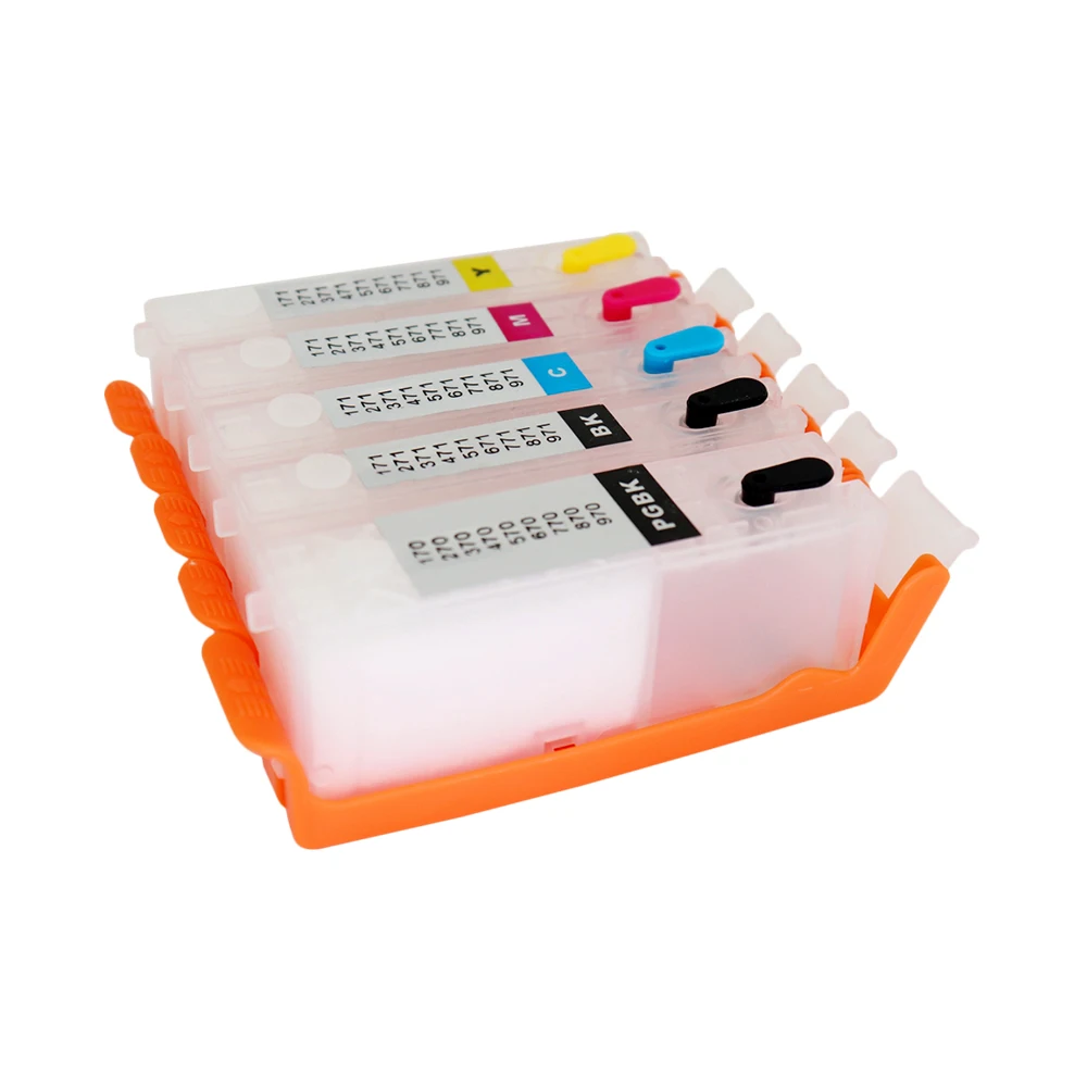 Pgi570 Cli571 Cartucce Di Inchiostro Riutilizzabile Per Canon Pixma Mg5750 5751 5752 5753 6850 6851 6852 6853 Ts6050 5051 Con Apc Chip