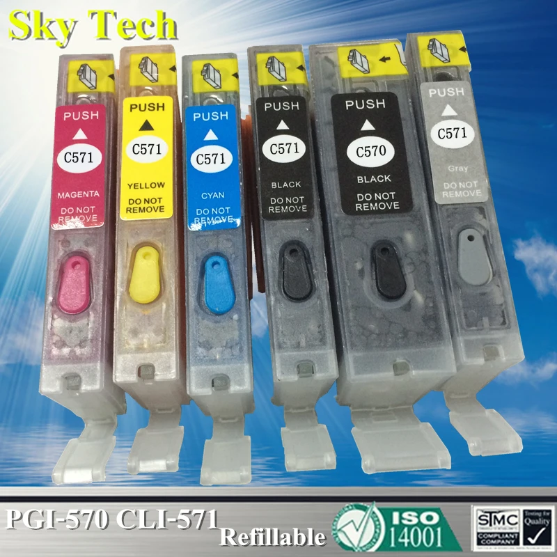 [Con Arc] Cartuccia Di Inchiostro Ricaricabile Per Pgi570 Cli571, Per Canon Pixma Mg5750/Mg6850/Mg7750/Ts5050/Ts5055/Ts6050/Ts8050/Ts9050