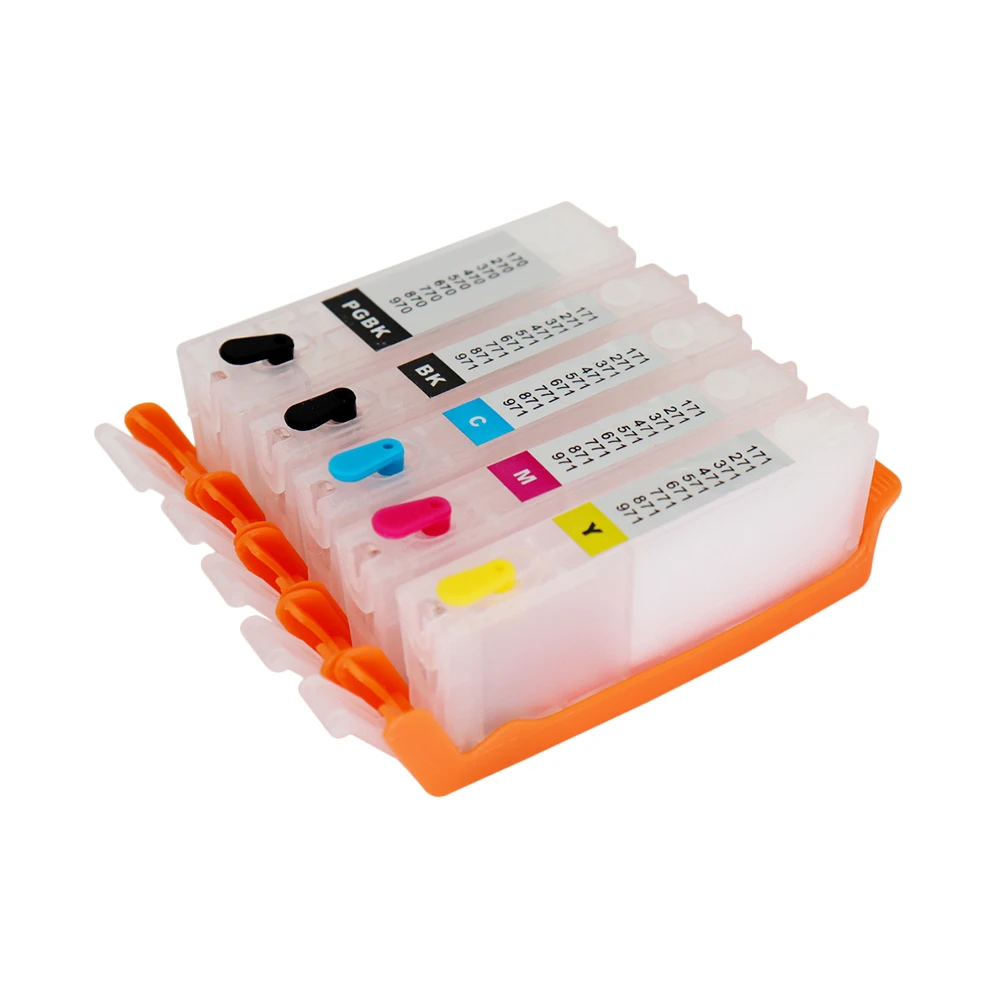 5 Pezzi 570 571 Pgi-570 Cartucce D'Inchiostro Per Canon Pixma Mg5750 5751 5752 5753 6850 6851 6852 6853 Ts6050 5051 Con Chip Arc