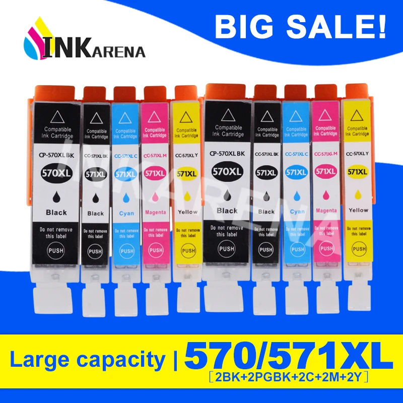 Inkarena Cartucce Di Inchiostro Compatibili Per Canon Pgi-570 Xl Cli-571 Xl Per Canon Pixma Mg5750 Ts5050 Mg5751 Mg5752 Mg5753 Mg6850