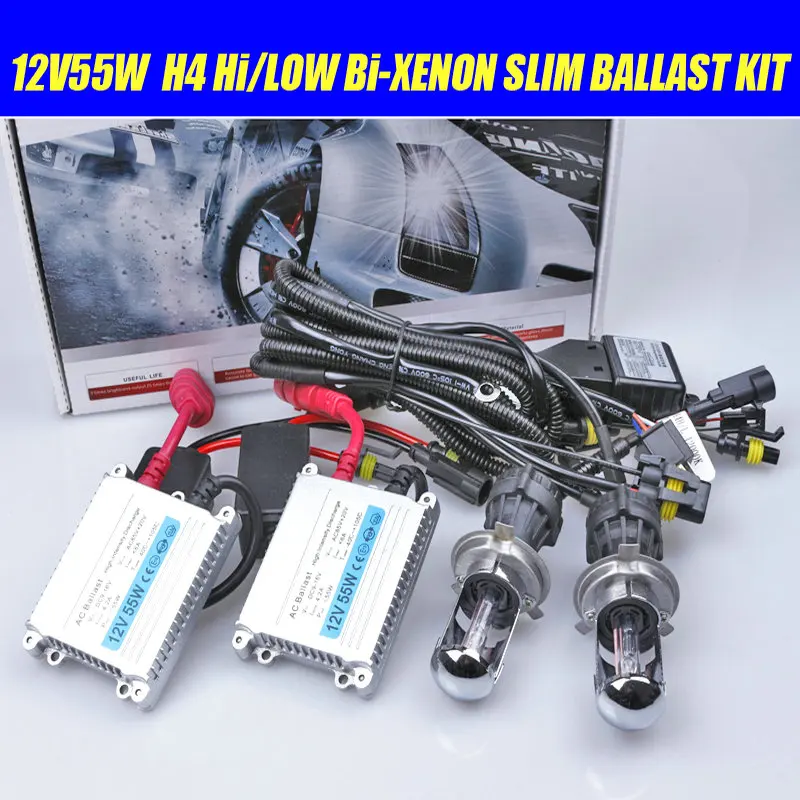 H4-3 Bi Xeno, 55 W 12 Vh4 Hi/Low Kit Lampada Allo Xeno 6000K 8000K 4300K 5000K H4 Bi-Xenon Lampada