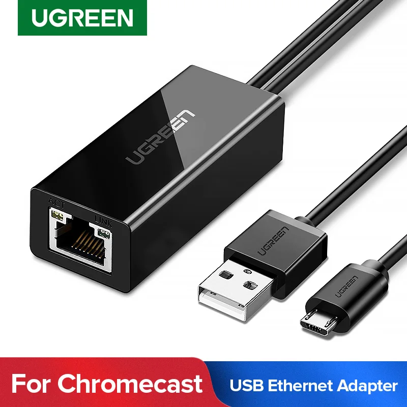 Ugreen Adattatore Ethernet Usb Per Chromecast Amazo Fire Tv Stick Usb A Rj45 Scheda Di Rete Usb Per Google Chromecast Gen 2 1 Ultra
