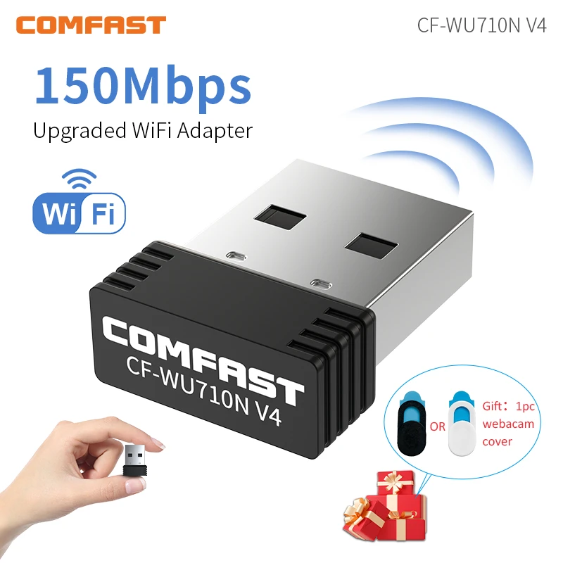Comfast Wireless Mini Usb Wifi Adapter 150Mbps Rtl8188 Usb Wifi Ricevitore Dongle Adattatore Per Scheda Di Rete Desktop Laptop Win7 8 10 11