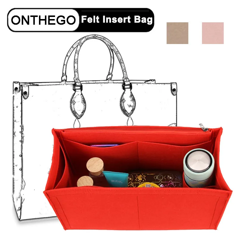 Adatto A Onthego Tote Premium Feltro Inserto Borsa Organizer Borsa Cosmetica Borsa Shaper Organizer Borsa Interna Da Viaggio