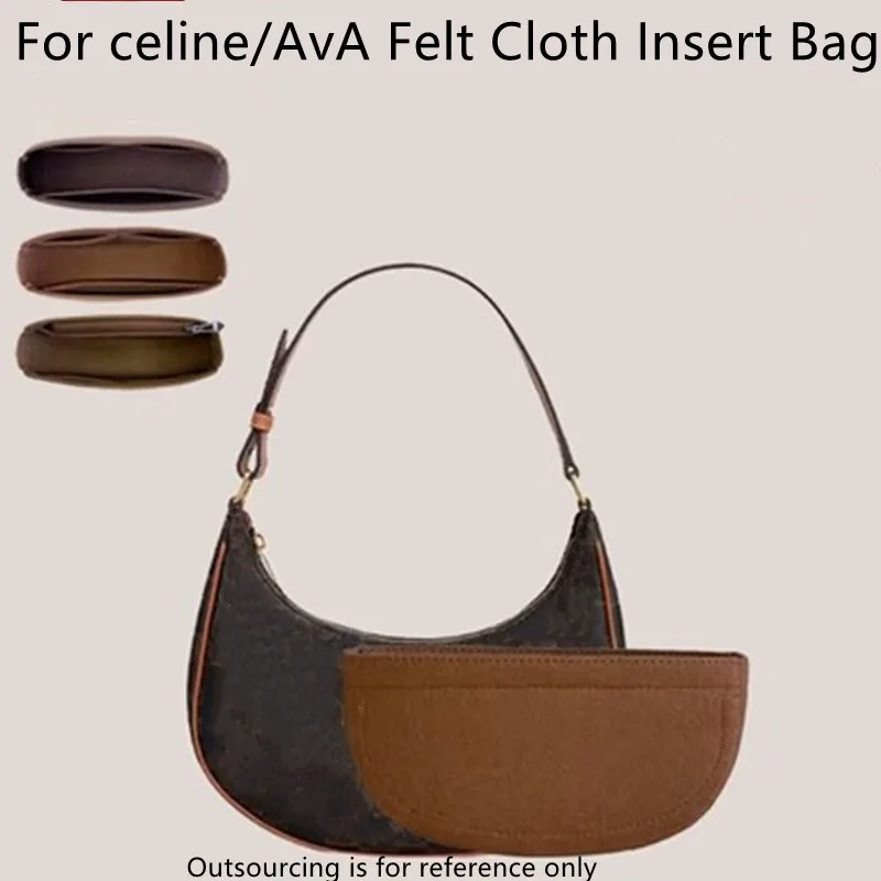 Feltro Vintage Ava Borsa Ascellare Inserto Borsa Trucco Borsa Organizer Borsa Interna Da Viaggio Borse Cosmetiche Portatili Tote