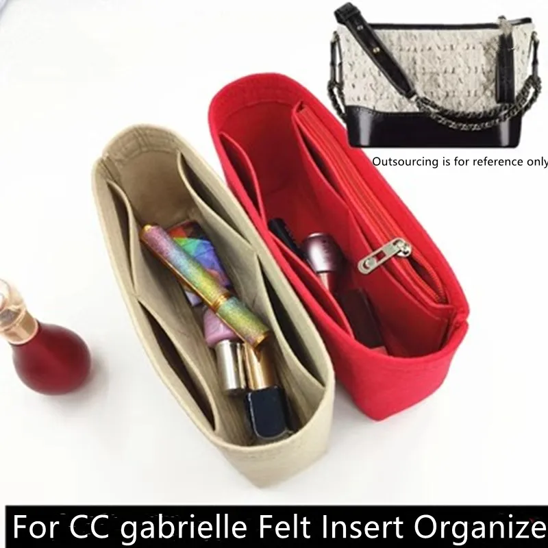 Per Elle Hobo Feltro Inserto In Tessuto Borsa Organizer Trucco Borsa Organizer Borsa Interna Da Viaggio Borse Cosmetiche Portatili