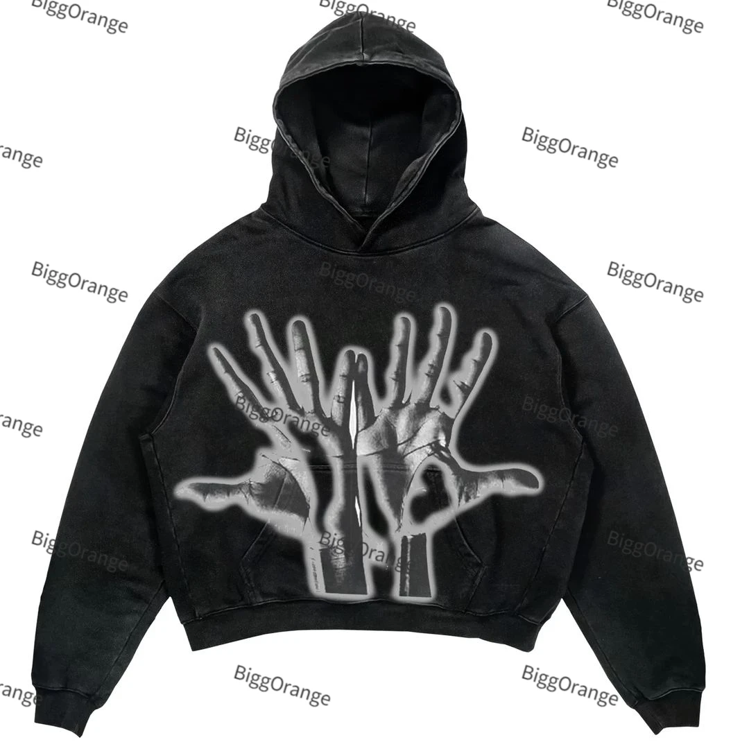 Street Hip Hop Print Abbigliamento Uomo Retro Oversize Felpa Con Cappuccio Moda Maglione Sciolto Uomo E Donna Top Felpa Con Cappuccio Bape Demon Slaye