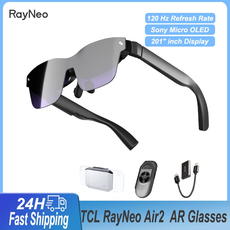 Tcl Rayneo Air 2 Smart Ar Glasses 1080P Hd Oled Display 120Hz Refresh Dispositivo Di Gioco Per Console Android/Ios Occhiali Xr Portatili