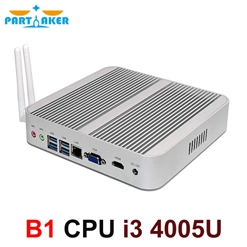 Partecipe B1 Intel Core I3 4005U Minipc I3 Haswell Fanless Mini Pc Finestre Mini Computer Barebone Nuc Computer Win10