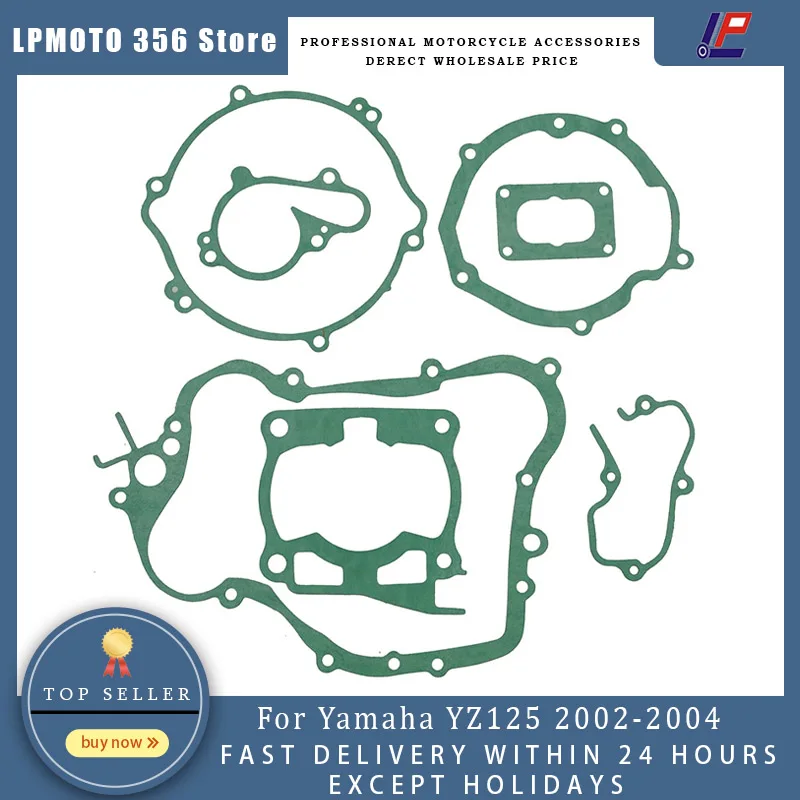 Motorcycle Cylinder Crankcase Cover Gasket Kits Set For Yamaha Yz125 Yz 125 2002-2004