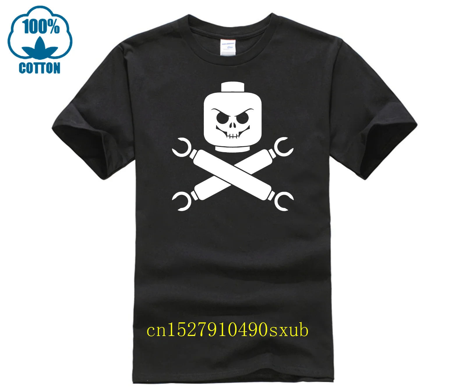 T-Shirt Da Uomo Con Grafica 2023 New Skull And Cross Bones Pirate Parody Premium T Shirt Da Uomo