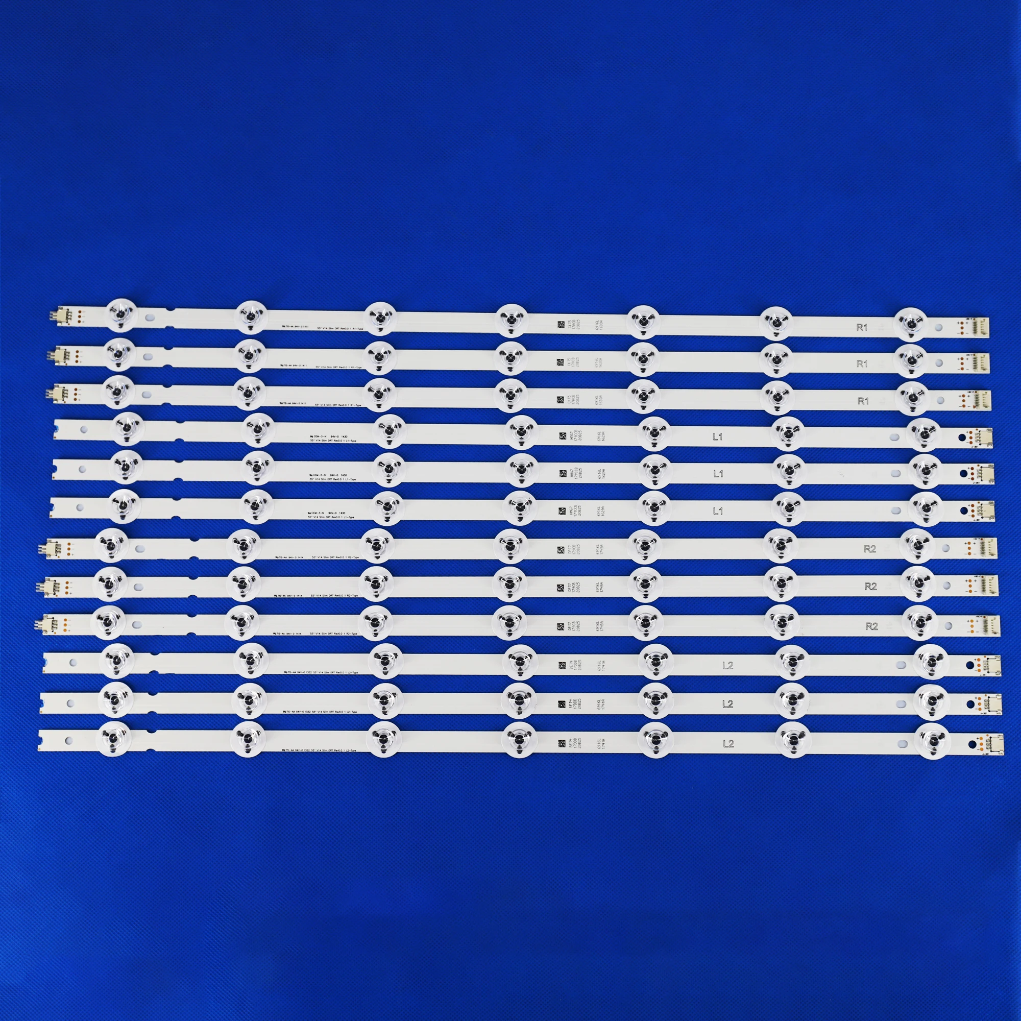 (Nuovo Kit)12 Pcs Striscia Di Retroilluminazione A Led Per Lg 55Lb7200 55 "V14 Slim Drt Lc550D 6916L-1629A 6916L-1630B 6916L-1741A 6916L-1743B 6916L-1