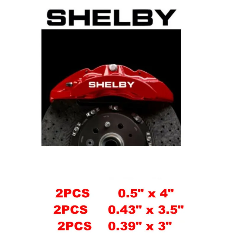 Set Di 6 Pezzi Shelby Pinza Freno Decalcomania Ad Alta Temperatura Ford Mustang Sticker Vinyl