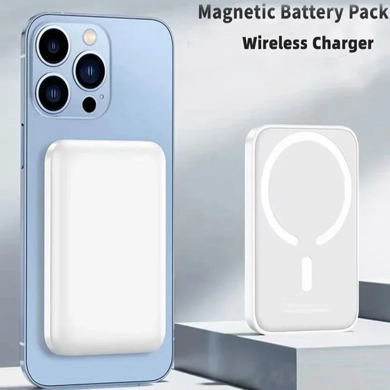 Caricabatterie Wireless Magnetico 10000Mah Slim Battery Pack Batteria Esterna Macsafe Powerbank Per Iphone 12/13/14/15/Mini/Plus/Pro Max