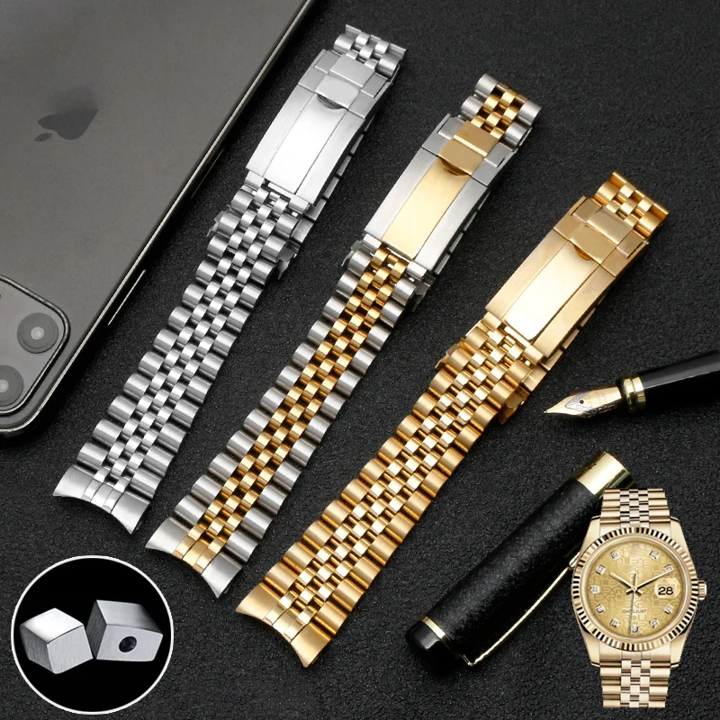 Cinturino In Acciaio Pregiato Per Cinturino Rolex Cinturino In Acciaio 20Mm Registro Settimana Calendario Bracciale Da Uomo In Acciaio Tipo Ostrica A 