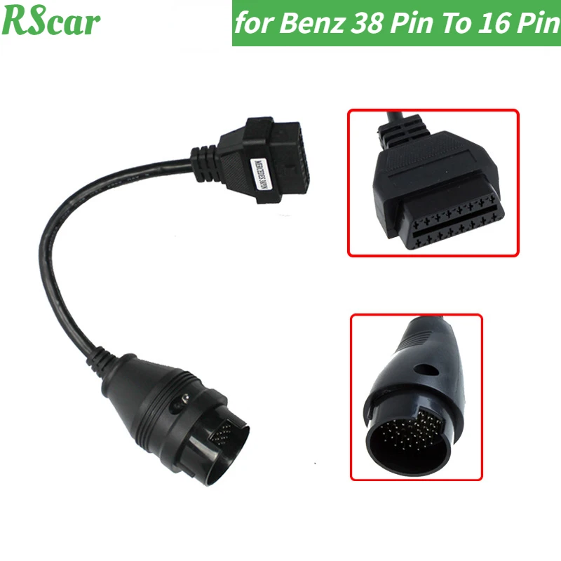 Nuovo Cavo Obd Per Cavo Benz Da 38 Pin A 16 Pin Adattatore Diagnostico Obd2 Obd Per Connettore Mercedes 38 Pin Obd 38 Pin