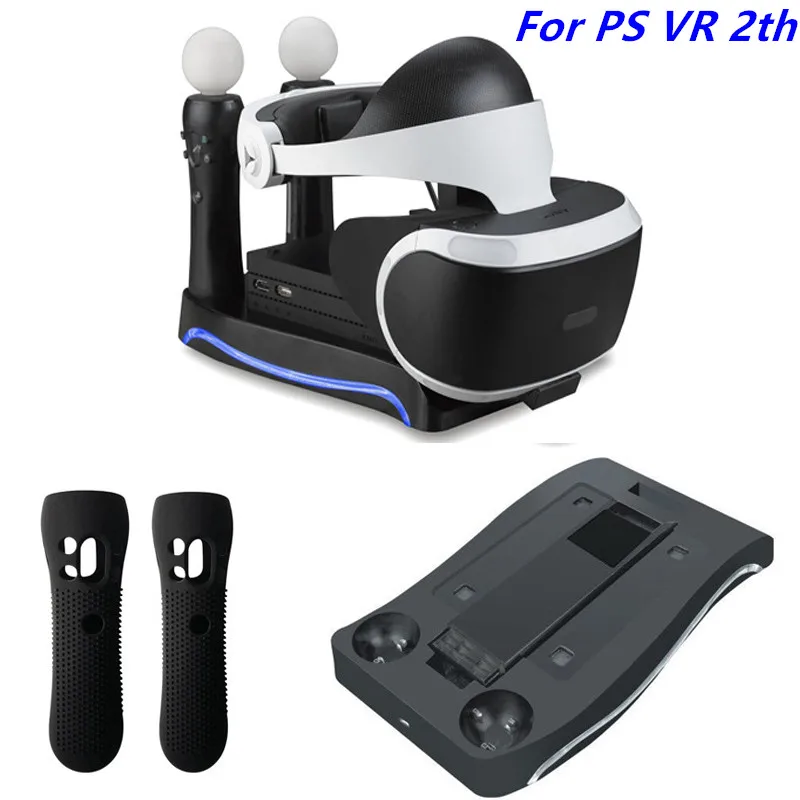 Psvr Stand Di Ricarica, 4-In-1 Psvr Display Di Ricarica Docking Station Per Psvr Cuh-Zvr2 Vr Occhiali Del Basamento Psvr Processore Supporto Di Base