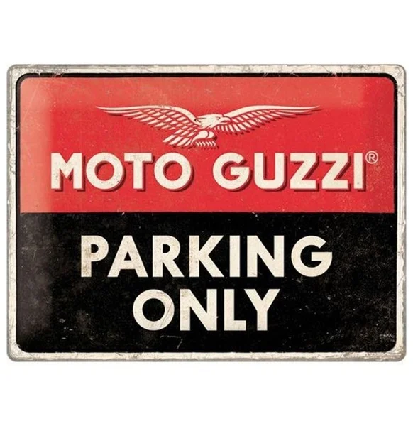 Moto Guzzi Parking Only Tin Sign Metal Tin Sign Cheap Tin Metal Signs Bar Poster 3D Wall Sticker Metallo Personalizzato 1
