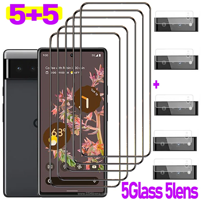Vetro Temperato Pixel 6 Protezione Dello Schermo Pellicola Google Pixel 6 Morbido Protezione Dell'Obiettivo Della Fotocamera Pixel-6 Pixel7 Hd Pellico