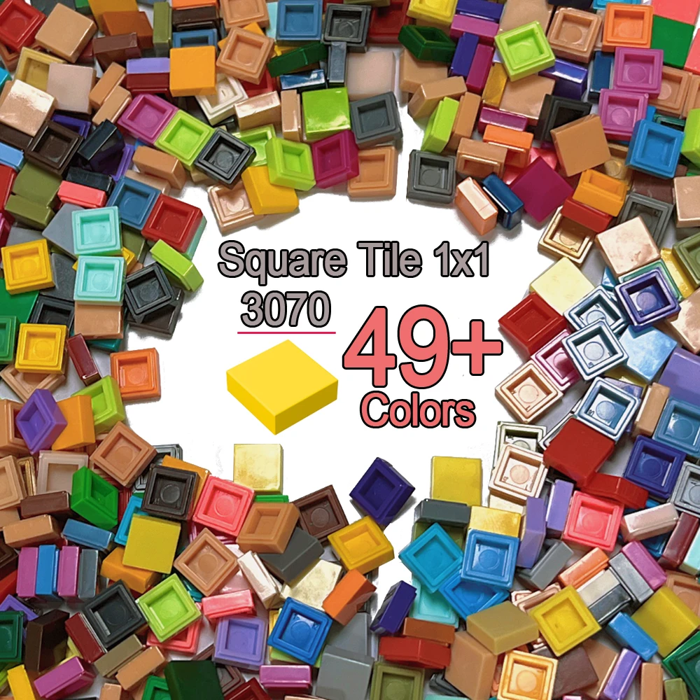 Tile1X1 Square Pixel Art Remix Painting 49 + Colors Building Block Parti Moc Brick Mosaic Maker Giocattoli Fai Da Te 3070/30039 300 Pz/Lotto