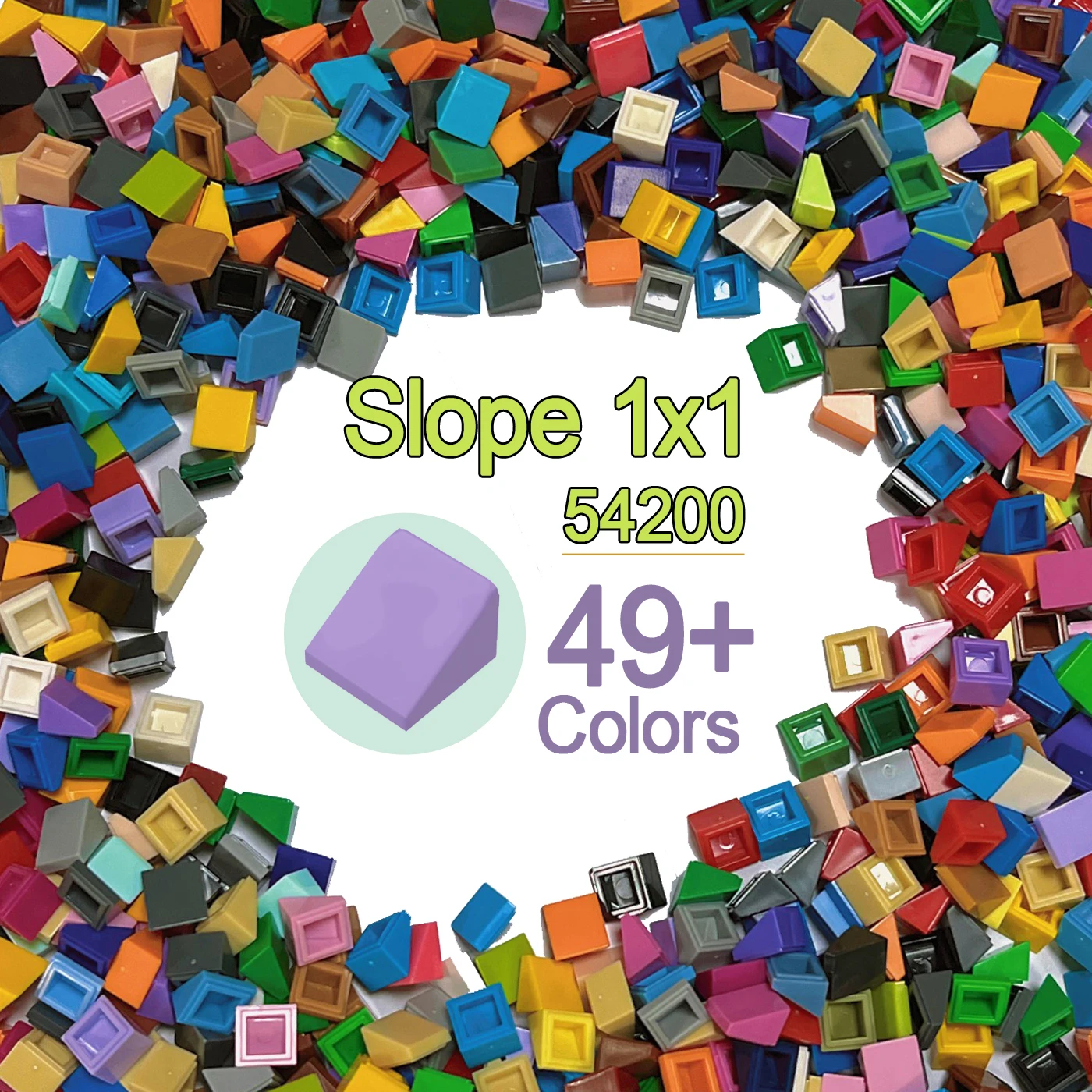 Pendenza 1X1 Pixel Art Remix Pittura 49 + Colori Building Block Parti Moc Brick Mosaic Maker Fai Da Te Love Toys 54200/50746 200 Pz/Lotto