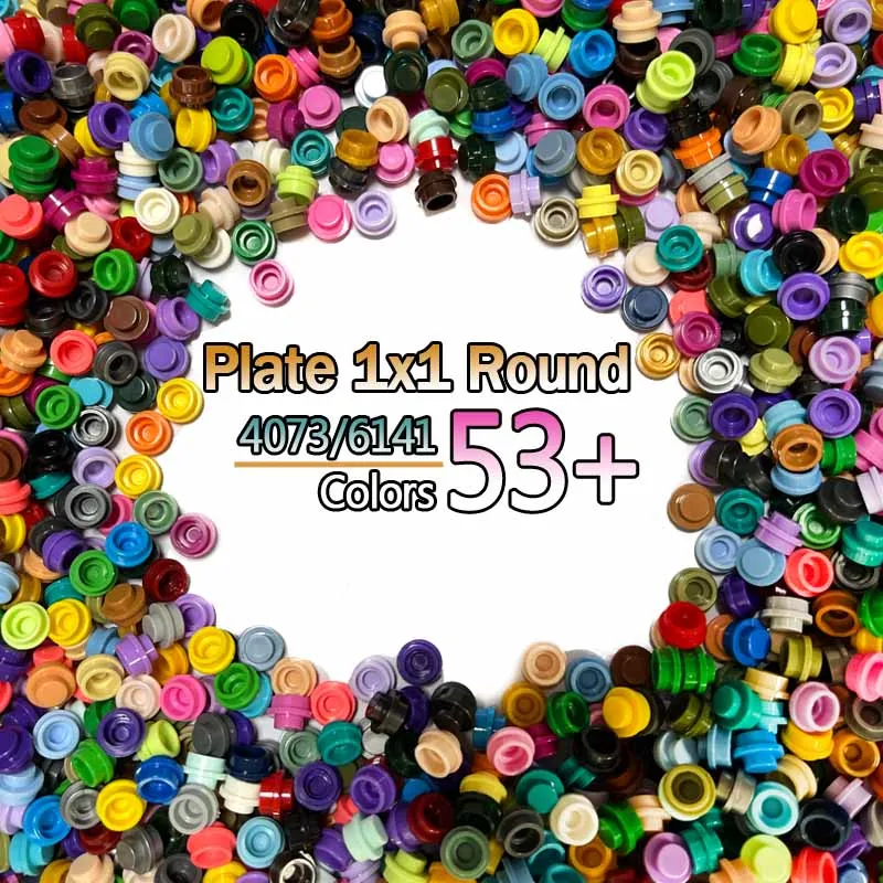 Piatto Rotondo 1X1 Fai Da Te Pixel Art Remix Pittura 53 + Colori Building Block Parti Moc Brick Mosaic Maker Toys 4073/6141 300 Pz/Lotto