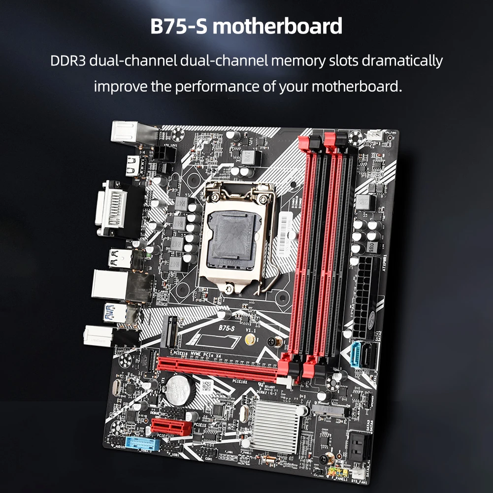 B75-S Scheda Madre Lga 1155 Schede Madri Desktop Supporto 4 * Ddr3 Pc Dual Channel Usb3.0 Sata Nvme Wifi Placa Mae 1155 Plate Board