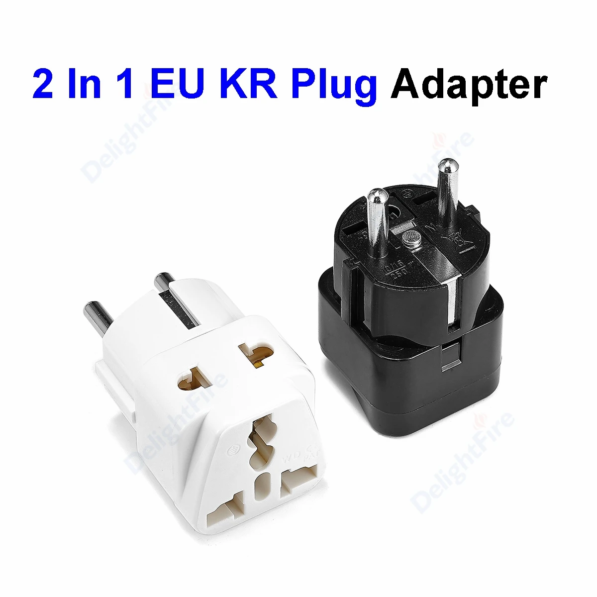 Convertitore Adattatore Spina 2 In 1 Eu Kr Us Au Uk To European Euro Europe Corea Del Sud Adattatore Di Alimentazione Da Viaggio Ca Presa Elettrica