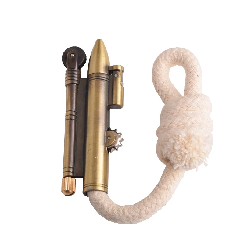 Metal Outdoor Camping Vintage Velvet Lighter Retro Rattlesnake Velvet Rope Trench No Oil Lighter & Wick Accessories