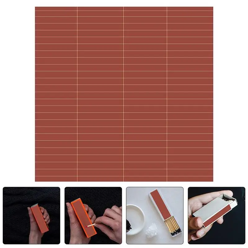 108 Pz Adesivo Fiammiferi Carta Fai Da Te Match Strikers Carta Matchstick Striker Papers Match Strip Strikers Match Paper