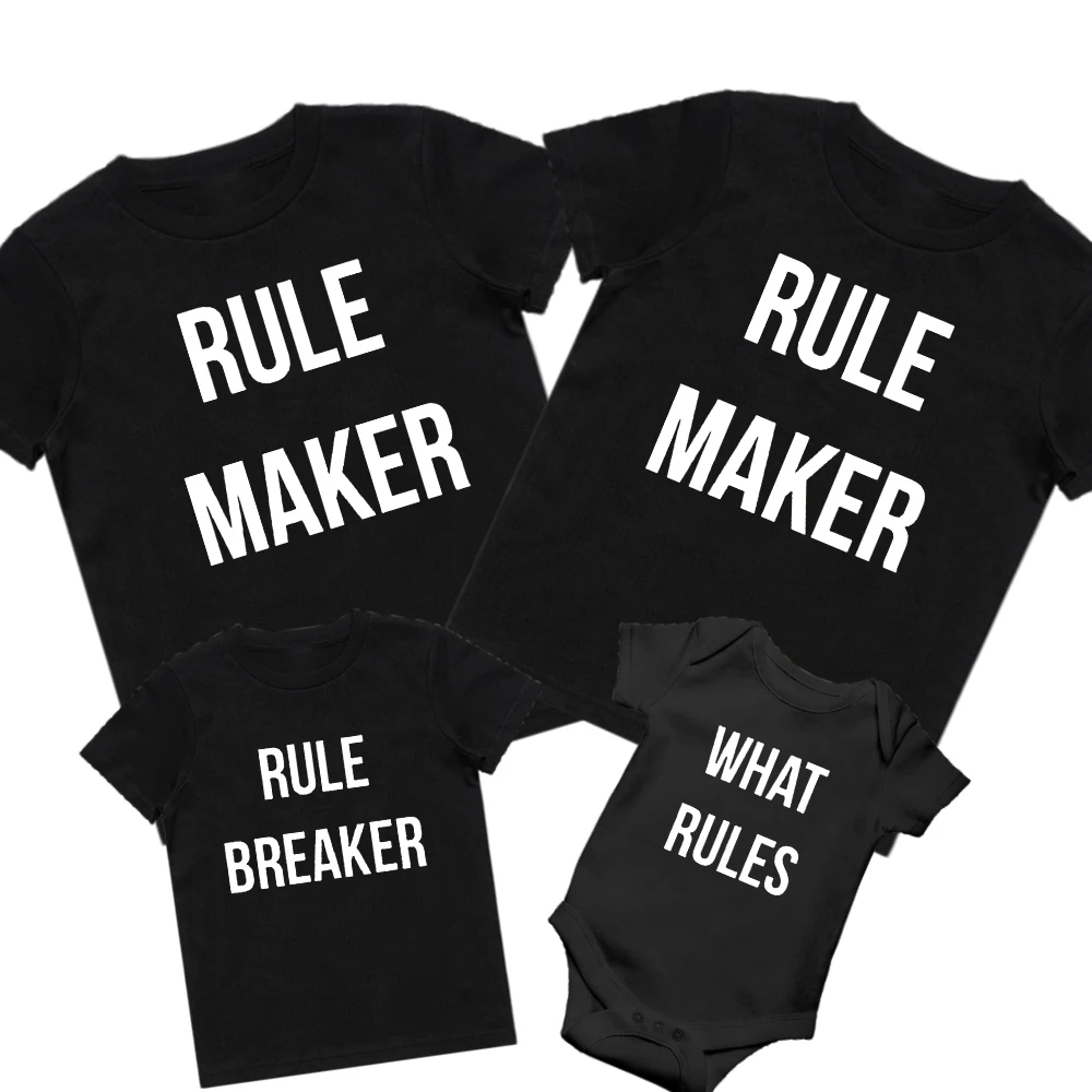 Family Matching Shirts Rule Breaker Matching T-Shirts Mommy And Me Matching Tees Daddy And Me Matching Tops Family Group Shirt