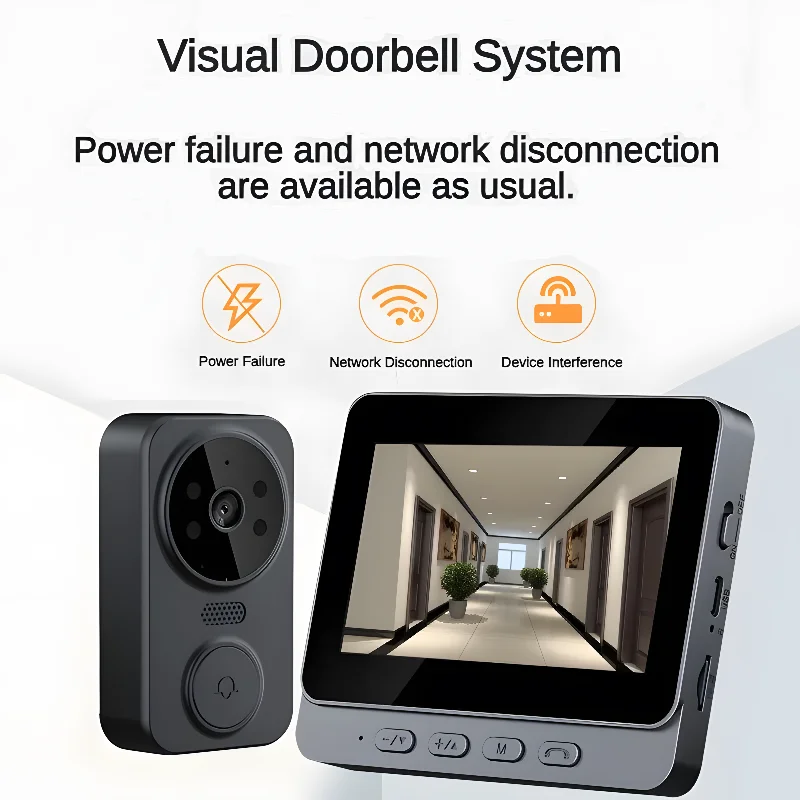 Sistema Di Sicurezza Smart Wireless Video Schermo Da 4.3 Pollici Smart Ring Price Viewer Smart Door Eye Campanello Telecamera Campanello Senza Fili