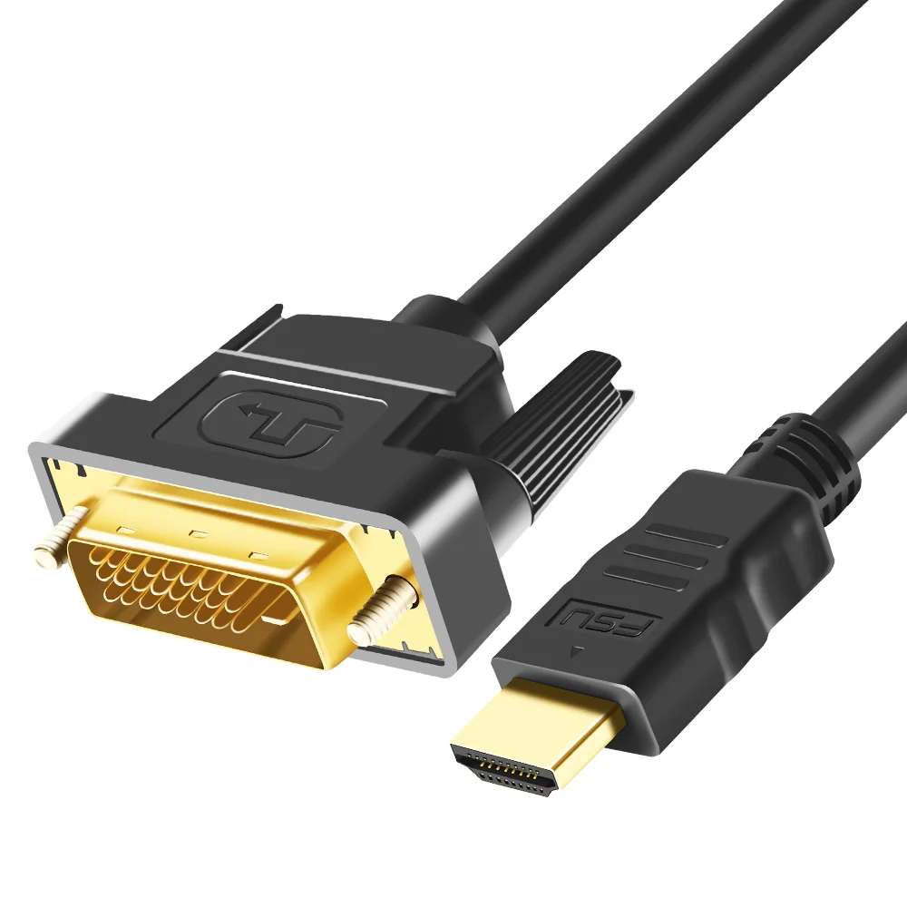 Hdmi A Dvi Hdmi Cavo 1080P 3D Dvi A Hdmi Cavo Dvi-D 24 + 1 Pin Cavi Adattatori Placcati In Oro Per Xbox Hdtv Proiettore Ps4/3 Tv Box