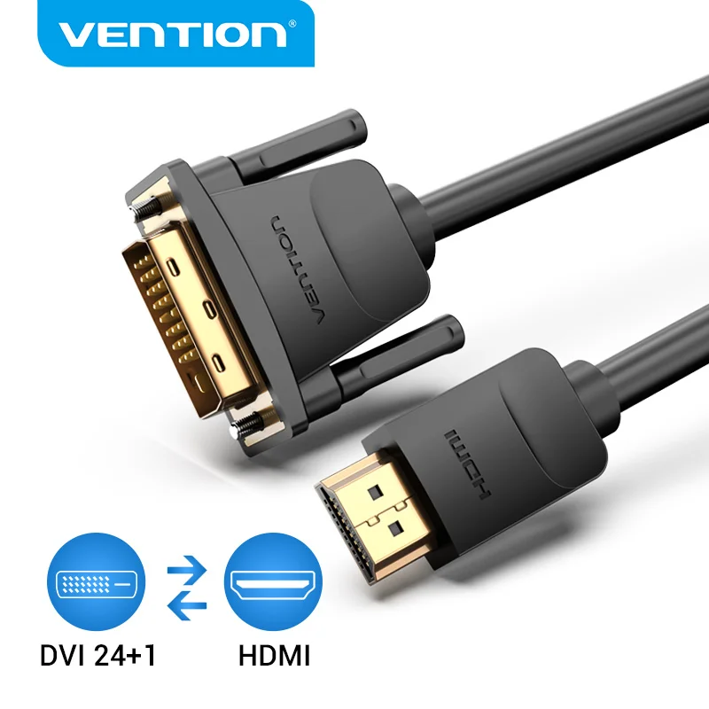 Vention Hdmi A Dvi Cavo Bi-Direzione Hdmi Maschio 24 + 1 Dvi-D Adattatore Maschio Convertitore 1080P Per Xbox Hdtv Dvd Lcd Dvi A Cavo Hdmi
