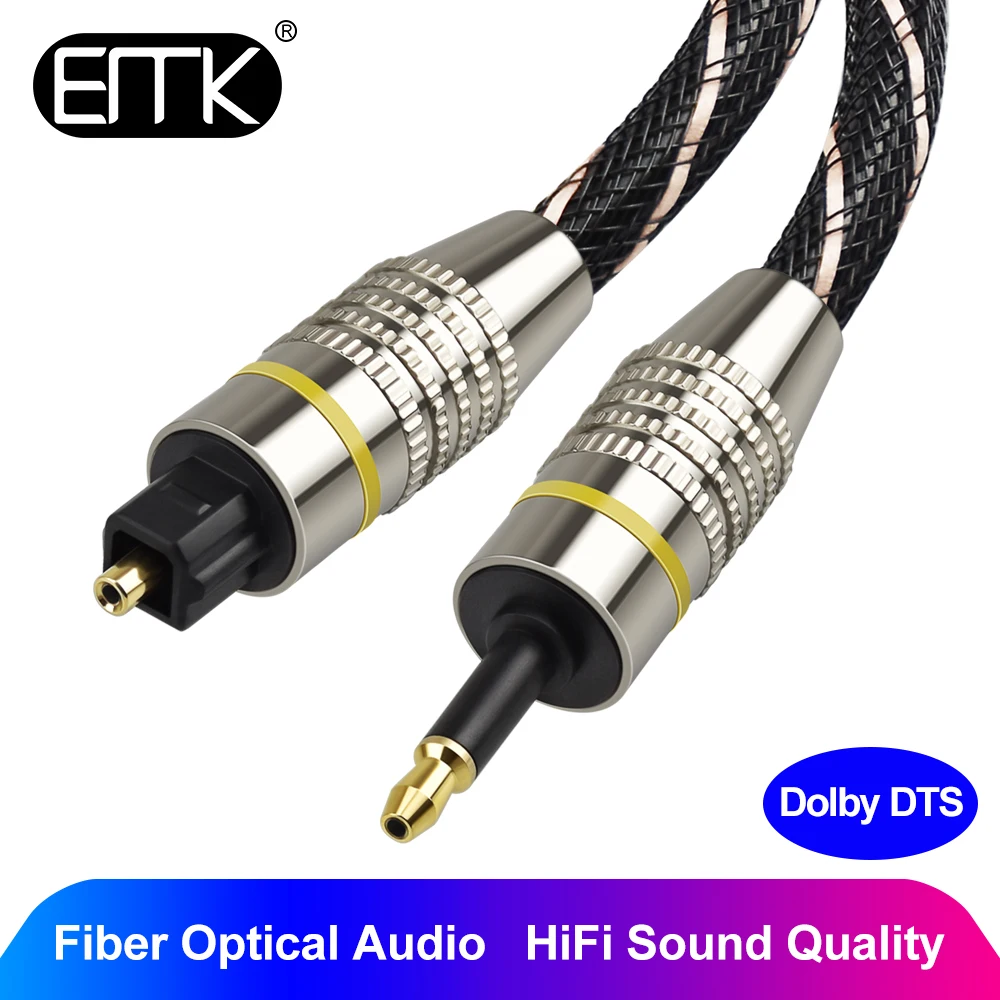 Emk 3.5Mm Mini Toslink A Toslink Cavo Digitale Spdif Audio Ottico Toslink Cavo In Fibra Per Xbox 360 Dvd Tv Amplificatore Soundbar