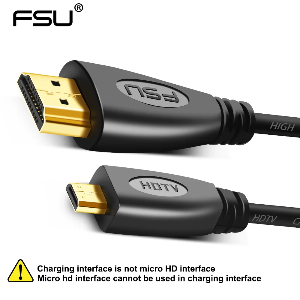 Micro Hdmi-Compatibile Con Cavo Hd Adattatore Velocità 1080P 3D Placcato Oro Cavo Switcher 1M 3M 5M Per Convertitore Cavo Micro Hd Xbox