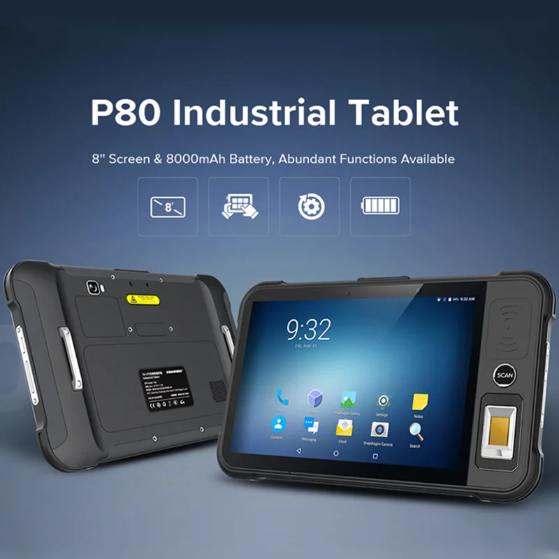 Computer Tablet Pc Android Robusto Industriale 8 Pollici Pda Vendita Calda Mobile Octa Core Nfc Con Lettore Rfid