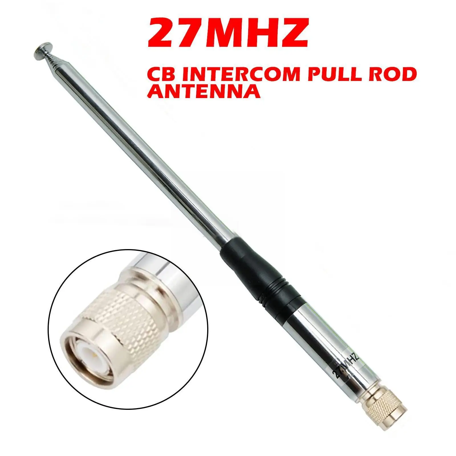 Connettore Antenna Cb 27Mhz Tnc Da 9 Pollici A 51 Pollici Telescopico 27Mhz Cb Cb Antenna Radio Antenna Portatile Antenna Flexibl C9J7