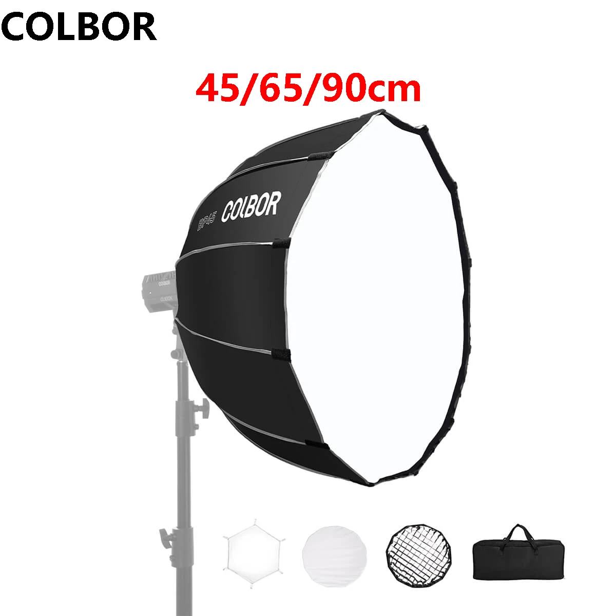 Colbor Softbox Ombrello Parabolico Soft Box Per Colbor Cl60,Cl60R,Cl100X,Cl220,Cl220R,Cl330 Studio Di Illuminazione Fotografica