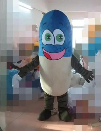 Adulto Blu Adulto Pillola Del Costume Della Mascotte Lol