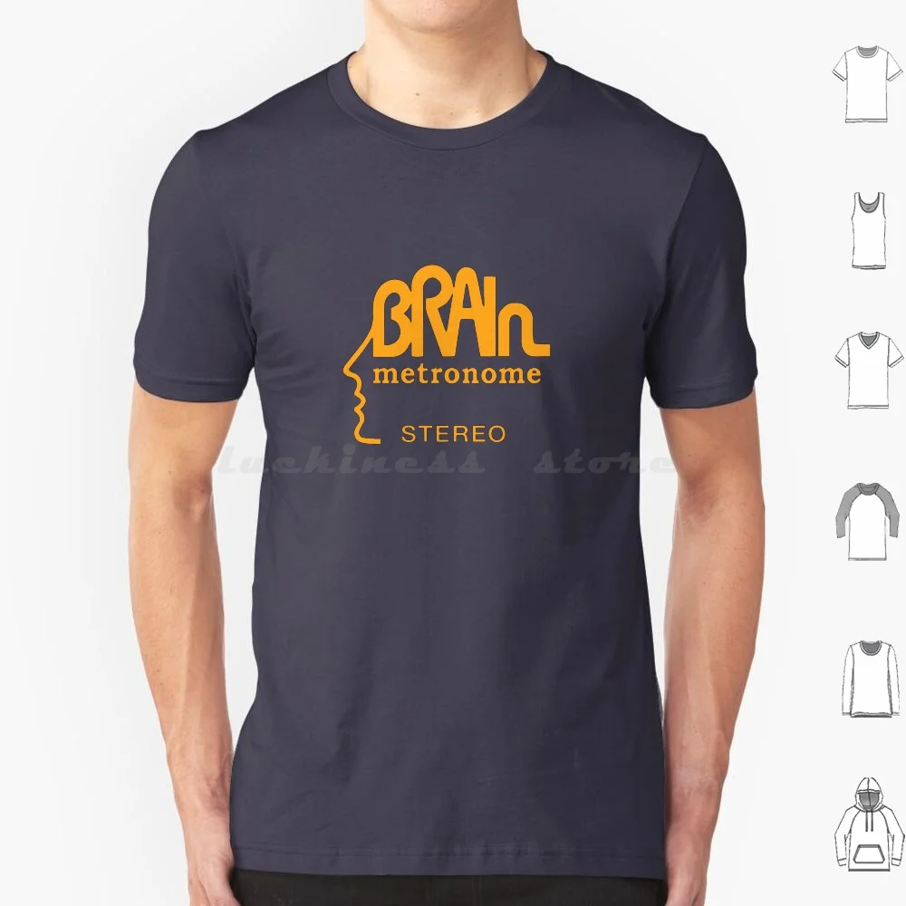 Brain Records Logo Krautrock Orange T Shirt Uomo Donna Bambini 6Xl Brain Records Krautrock Can Neu Faust Cluster Harmonica Germania