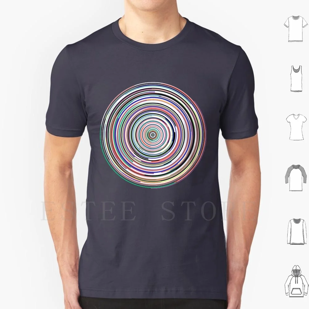 Maglietta Colorata Mandala Spirografo Uomo Cotone 6Xl Mandala Pattern Doodle Mandala Zen Doodle In Bianco E Nero Modello Zen