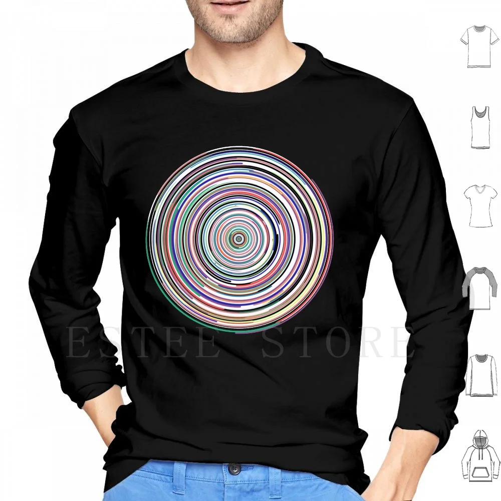 Spirografo Colorato Mandala Felpa Con Cappuccio Manica Lunga Mandala Pattern Doodle Bianco E Nero Mandala Zen Doodle Zen Pattern