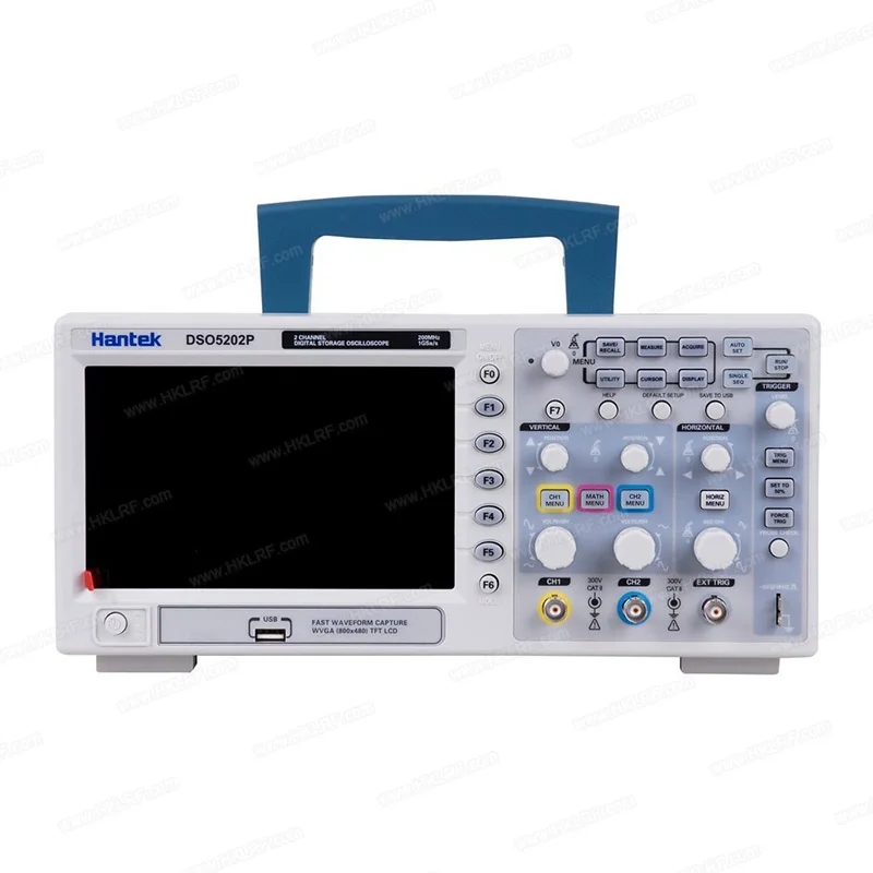 Oscilloscopio Digitale 200Mhz Hantek Dso5202P Larghezza Di Banda 2 Canali Pc Usb Lcd Portatile Osciloscopio Portatil Utensili Elettrici
