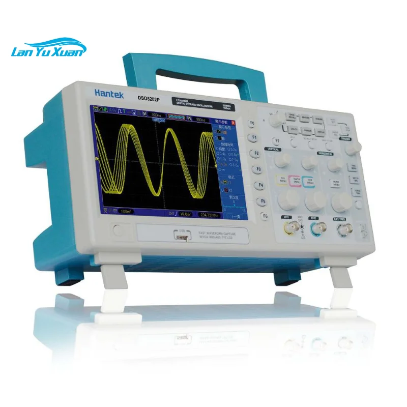 Hantek Dso5202P 200Mhz Larghezza Di Banda 2 Canali Pc Usb Lcd Portatile Osciloscopio Portatil Strumenti Elettrici Oscilloscopio Digitale
