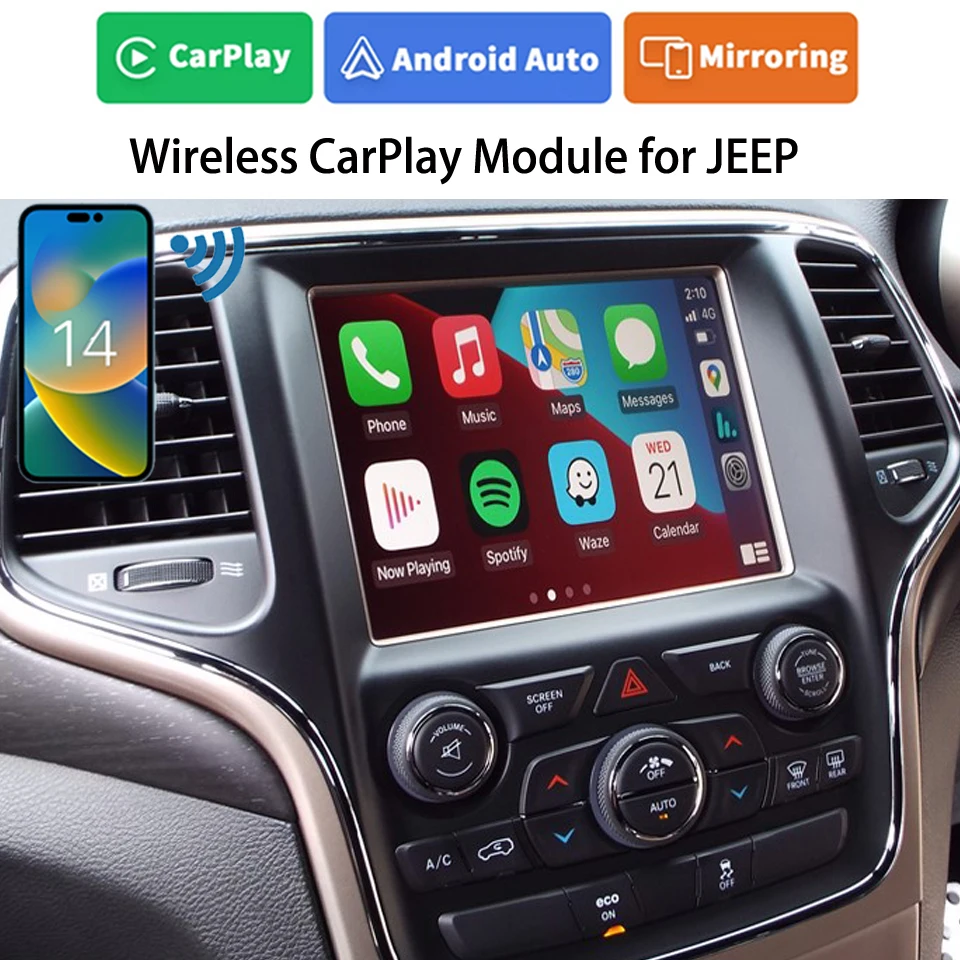Apple Carplay Decoder Automatico Android Per Jeep Grand Cherokee Compass Commander Car Interface Support Mirror-Link Car Play Airplay