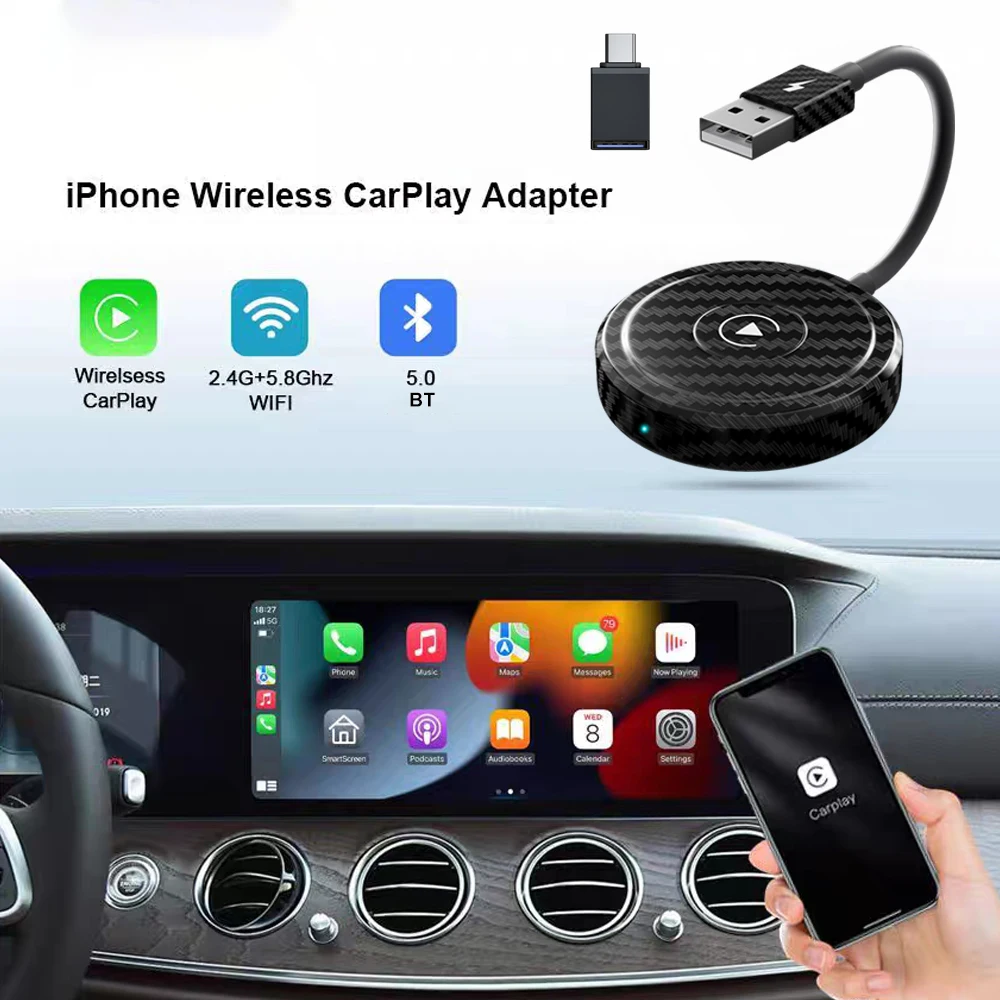 Nuovo Adattatore Per Auto Wireless Cablato Carplay Converti Auto Wireless Veloce E Facile Da Usare Per Adattatore Carplay Wireless Per Auto Per Iphone