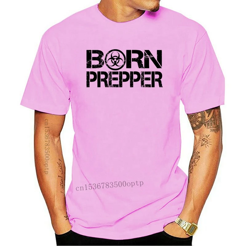 New Born Prepper Biohazard Men Tees Top T Shirt Manica Corta Survival Prepping Doomsday Abbigliamento Casual A Rischio Biologico Moda T-Shir