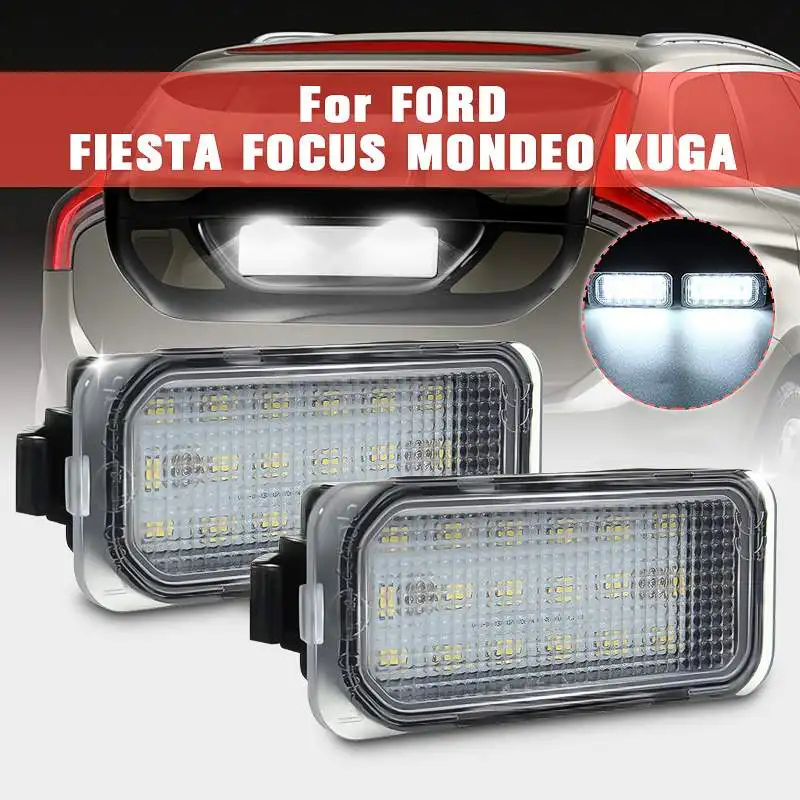 2X Led Numero Luce Targa Senza Errori 5105886 Per Ford Focus Fiesta Ja8 S-Max C-Max Mondeo Kuga Galaxy